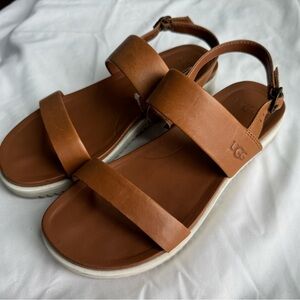UGG Brown Leather Sandals
